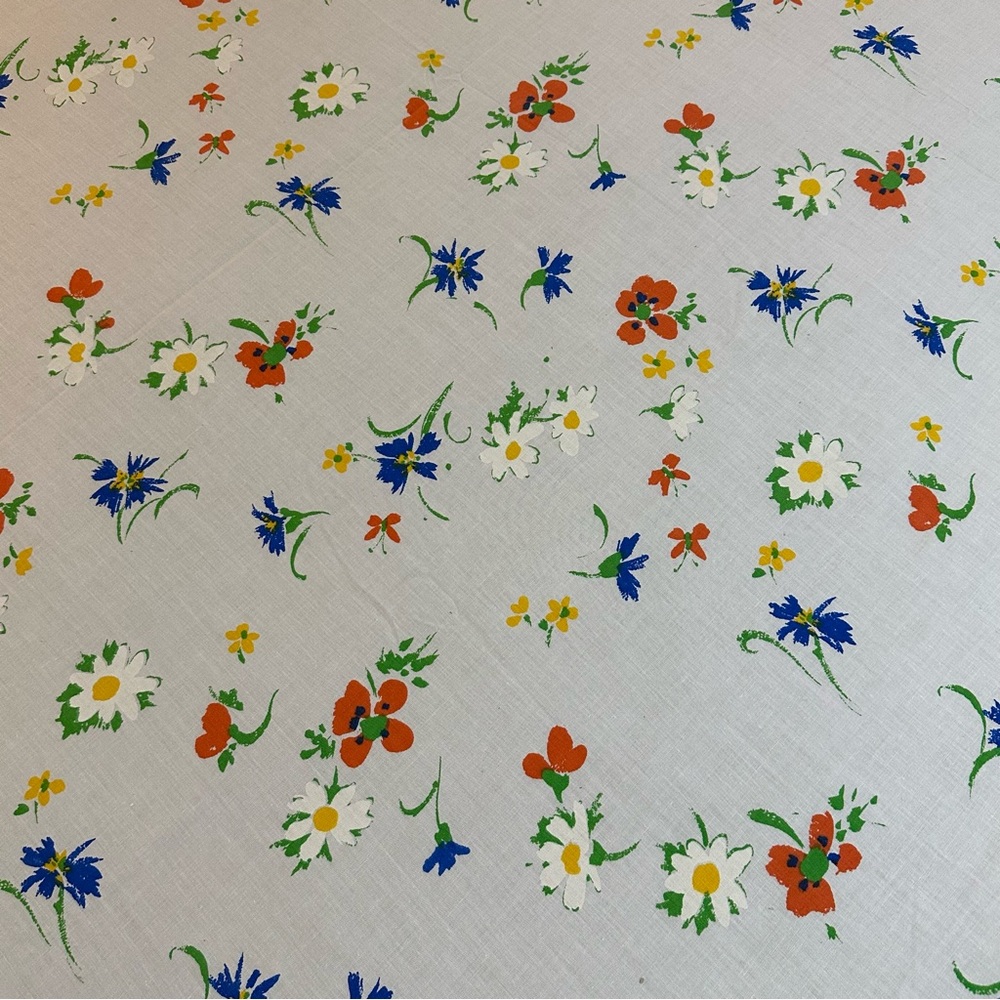 Vintage Floral JCPenney Double / Full Flat Sheet